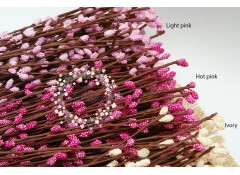 Floral wire with "Textured"  Pips Berry Stem (40cm) DIY Floral crown